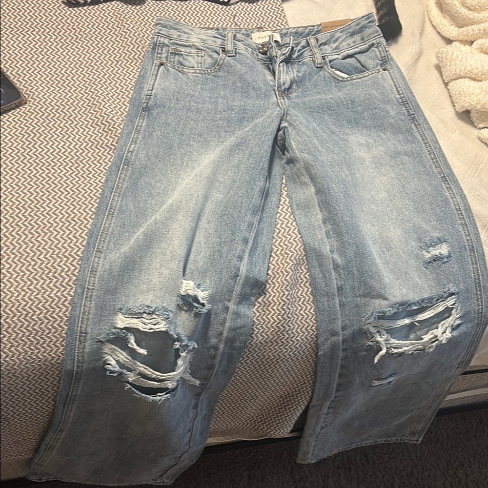 Light Blue Distressed Women's Jeans